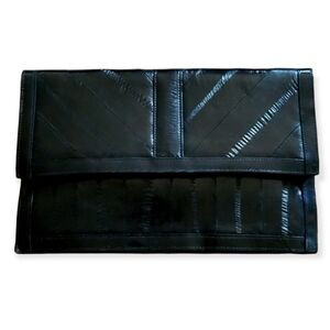 EEL Skin Leather Clutch